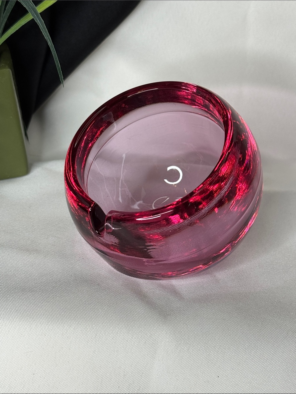 Vintage / MCM / Atomic HTF Viking thistle pink orb ashtray